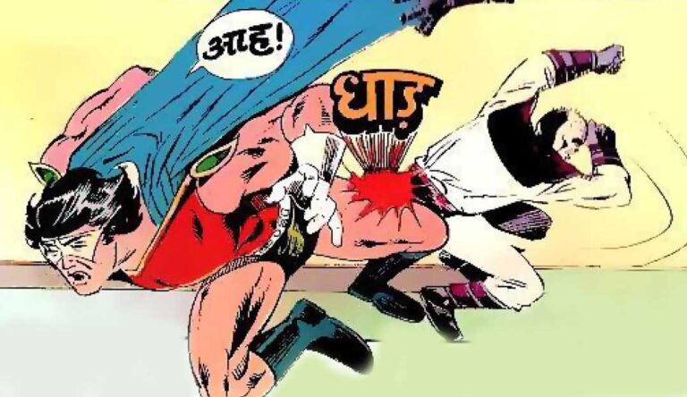 भस्माकंट कॉमिक्स रिव्यू: तूफान vs आग उगलता विलेन | Manoj Comics