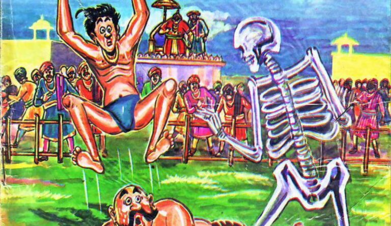 बांकेलाल और मुर्दा शैतान: जब कायर नायक ने जगाया खौफनाक कंकाल | 90s की सबसे डरावनी-कॉमेडी क्लासिक कॉमिक्स रिव्यू बांकेलाल और मुर्दा शैतान कॉमिक्स रिव्यू | 90s की डर-कॉमेडी क्लासिक, दारा पहलवान और मुर्दा शैतान का महासंग्राम